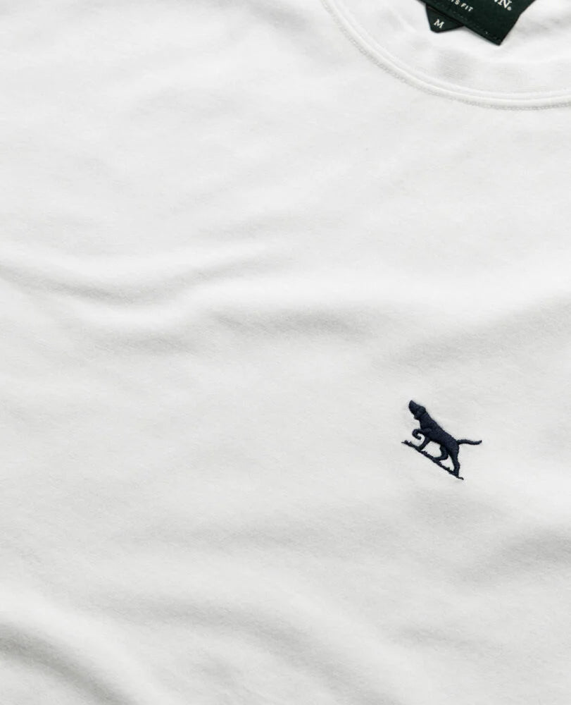 Rodd & Gunn - The Gunn T-Shirt 2.0 - Snow - MULTIBUY with signature embroidery detail on the chest.