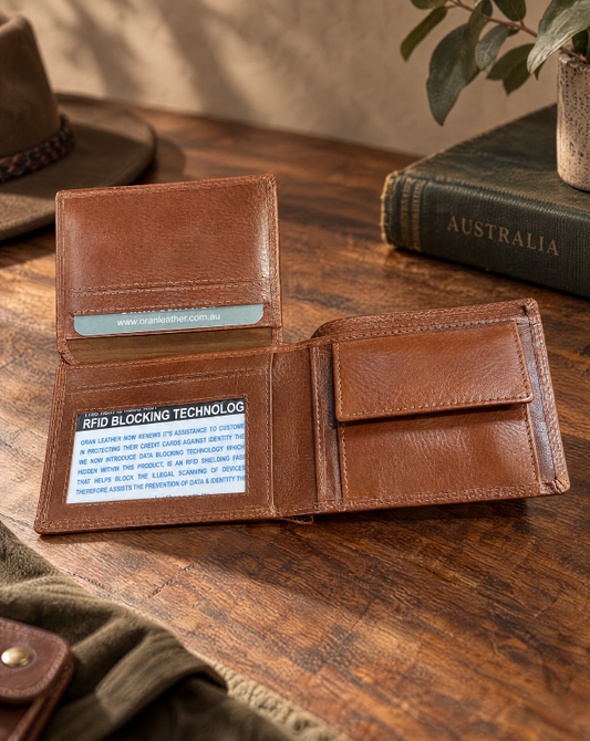 Rugged Hide - Hamburg Wallet - Cognac