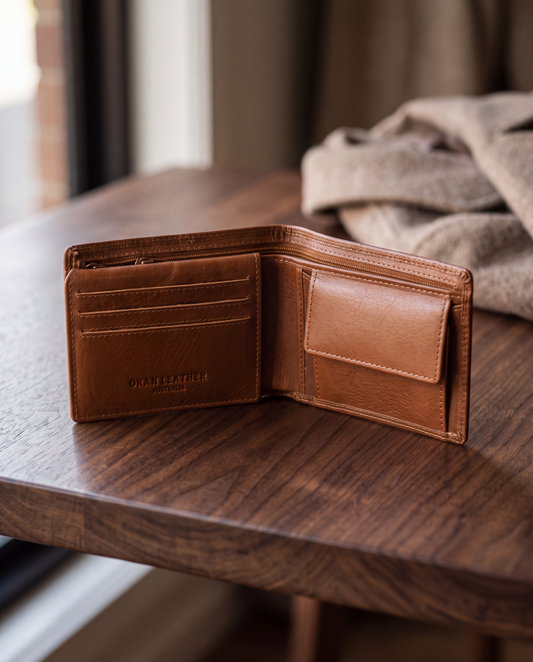 Rugged Hide - Hamburg Wallet - Cognac