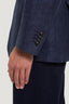 M.J. Bale - Hannigan Jacket - Navy close-up of sleeve detail with buttons and fabric texture