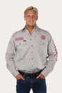 Ringers Western - Hawkeye Full Button Mens Workshirt - Beige & Red