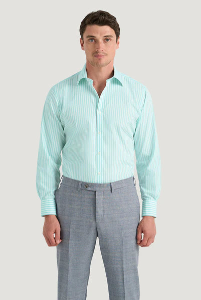 M.J. Bale - Hemming Shirt - Stripe - Aqua - MULTIBUY