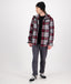 Swanndri - Hudson Wool Hoodie Jacket  - Heritage Check - Grey & Red