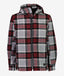 Swanndri - Hudson Wool Hoodie Jacket  - Heritage Check - Grey & Red