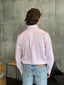 Poplin Stretch Custom Fit Shirt - Pink & White
