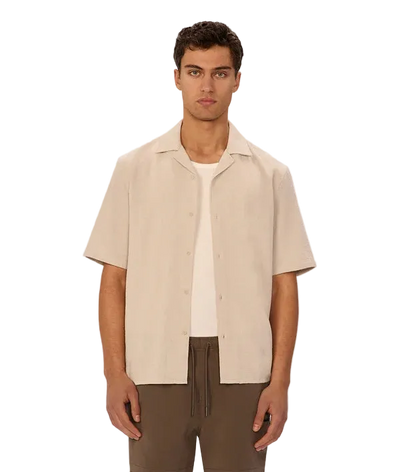 Industrie - Textured Marbella Short Sleeve Shirt - Grain