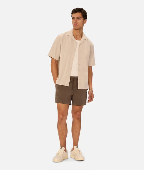 Industrie - Textured Marbella Short Sleeve Shirt - Grain