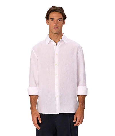Industrie - St Martins Long Sleeve Linen Shirt - Winter White