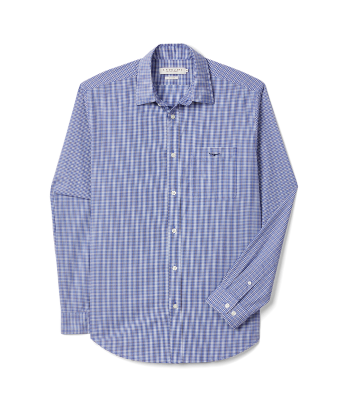 R.M.Williams - Ilford Poplin Shirt - Check - Blue & White