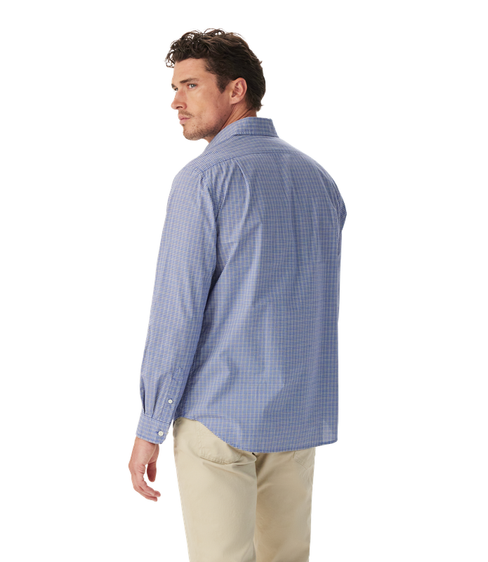 R.M.Williams - Ilford Poplin Shirt - Check - Blue & White