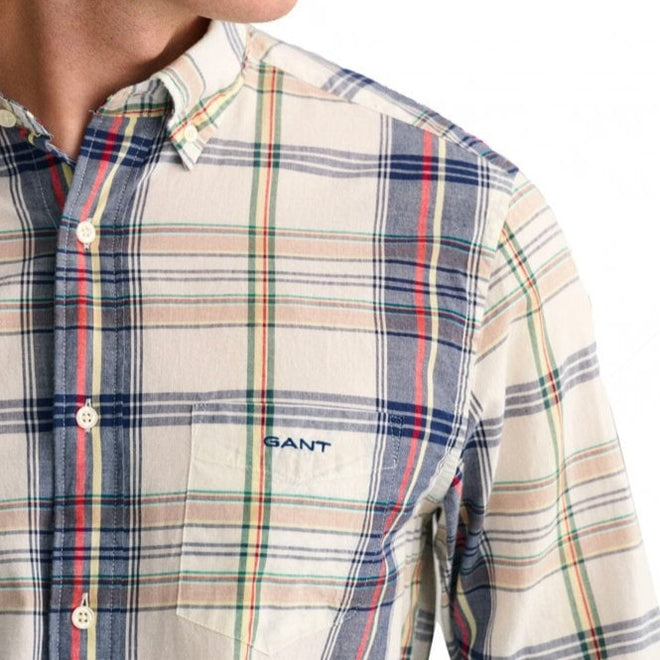 Gant - Indian Madras Check Shirt - Eggshell