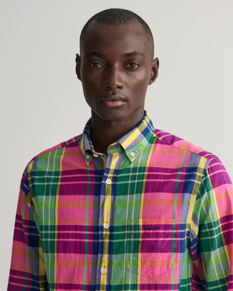 GANT - Indian Madras Shirt - Check - Hyper Pink