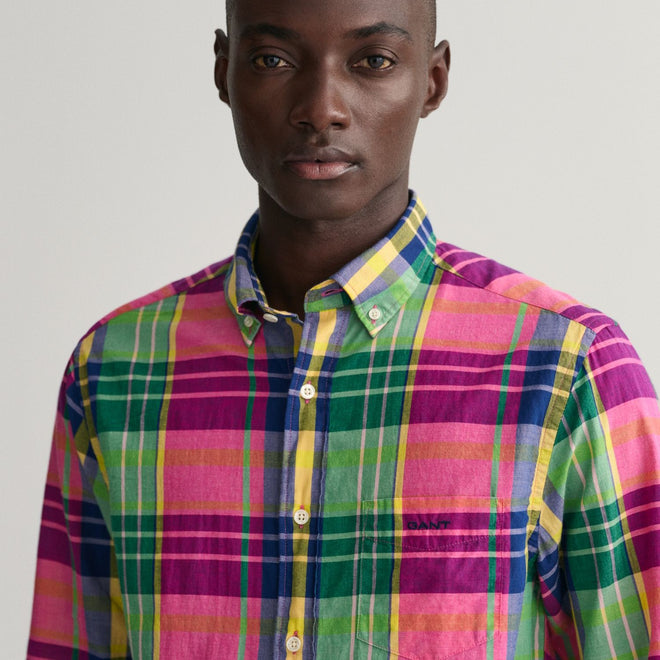 Gant - Indian Madras Check Shirt - Hyper Pink