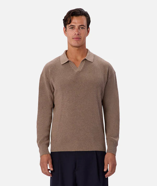 Industrie - The New England Polo Knit - Walnut