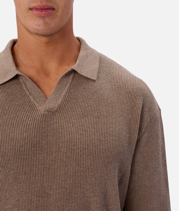 Industrie - The New England Polo Knit - Walnut