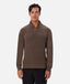 Industrie - The New England Zip Neck Knit - Wood Marle