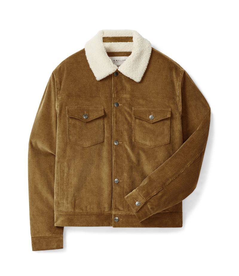 R.M.Williams - Dawson Mens Cord Trucker Jacket - Sand
