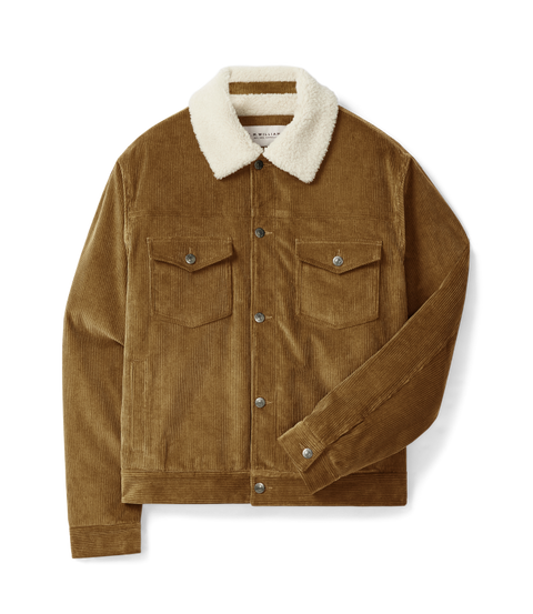 R.M.Williams - Dawson Mens Cord Trucker Jacket - Sand
