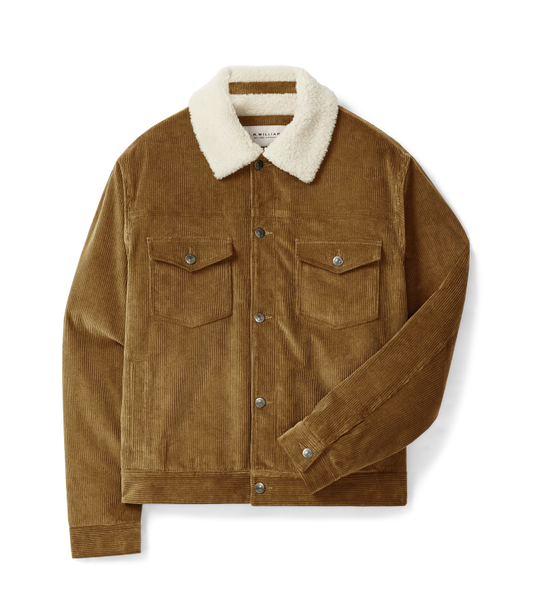 R.M.Williams - Dawson Mens Cord Trucker Jacket - Sand