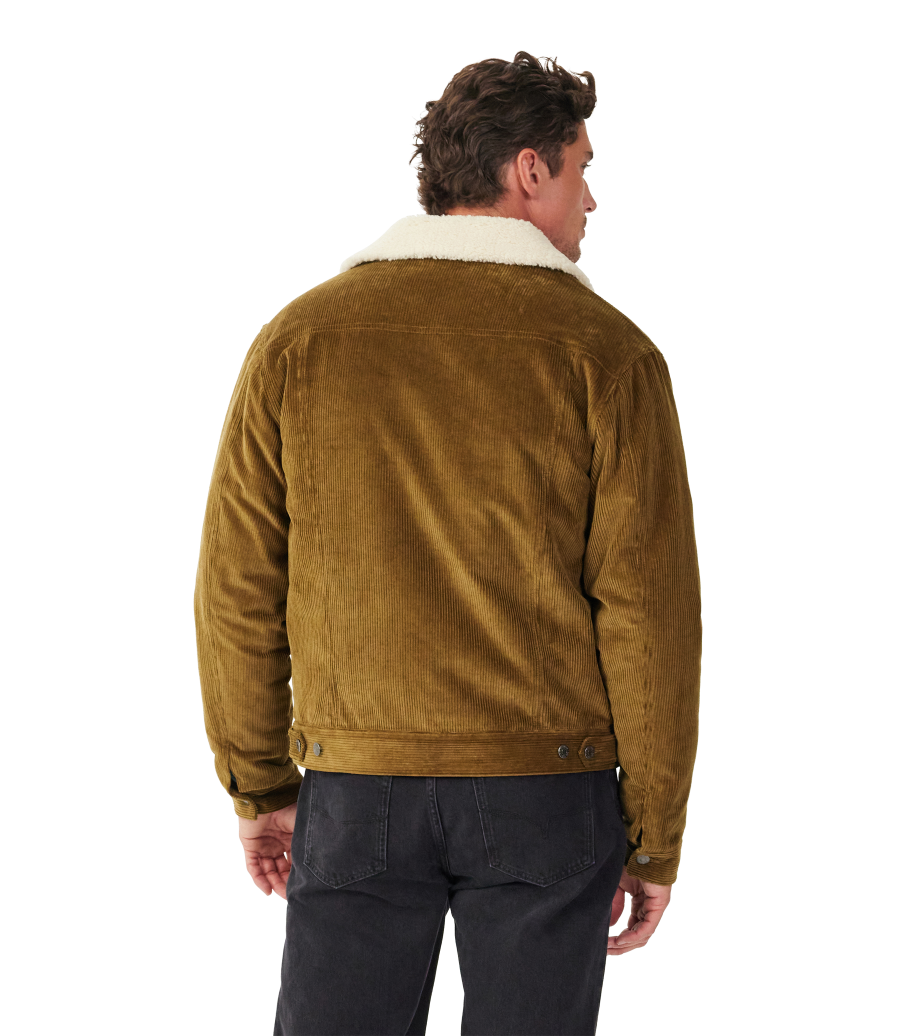 R.M.Williams - Dawson Mens Cord Trucker Jacket - Sand