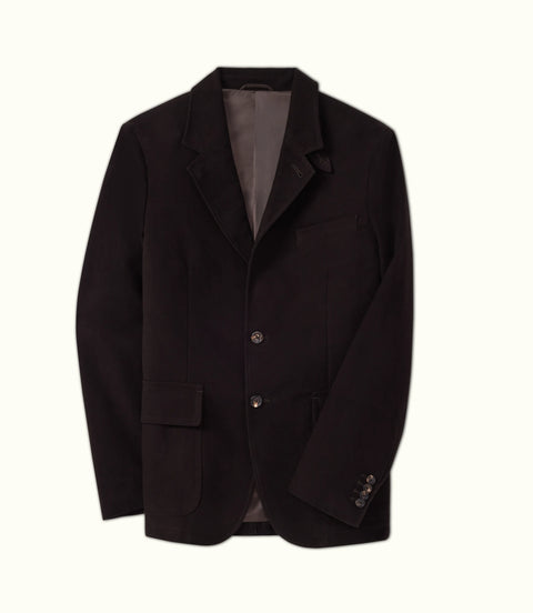 RM Williams - Moleskin Field Blazer, Jacket - Chocolate Brown