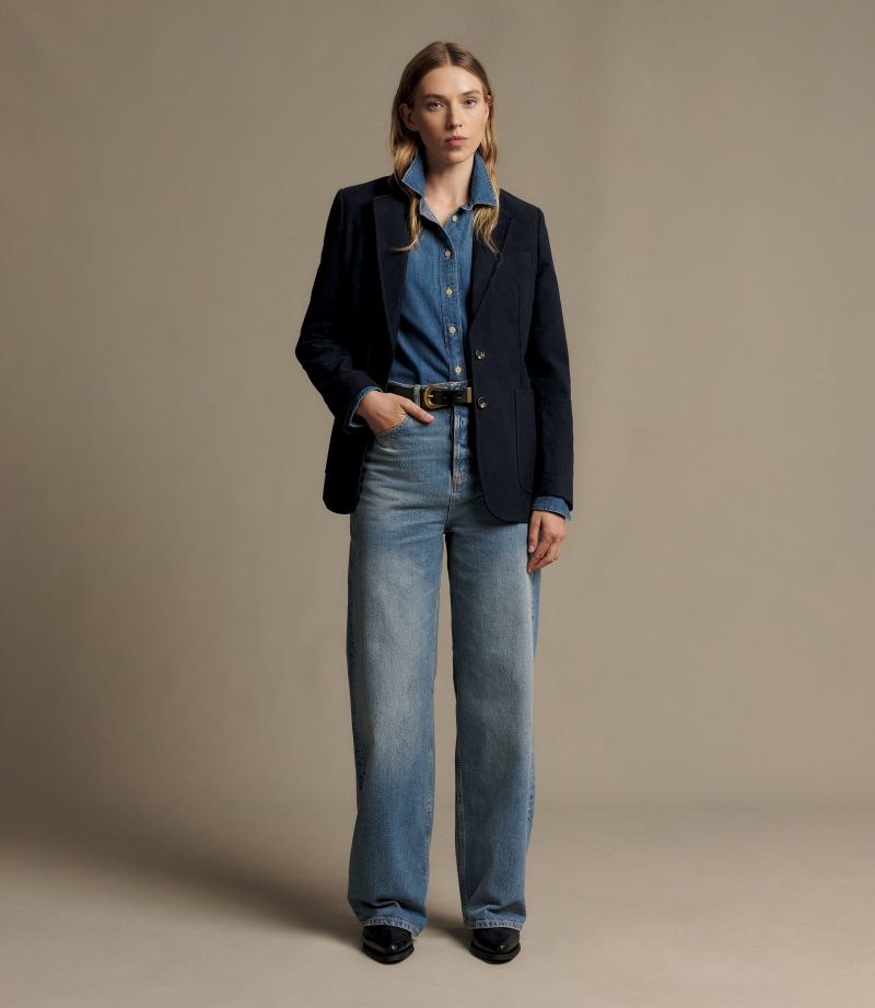 R.M.Williams - Womens Beechworth Moleskin Blazer - Navy