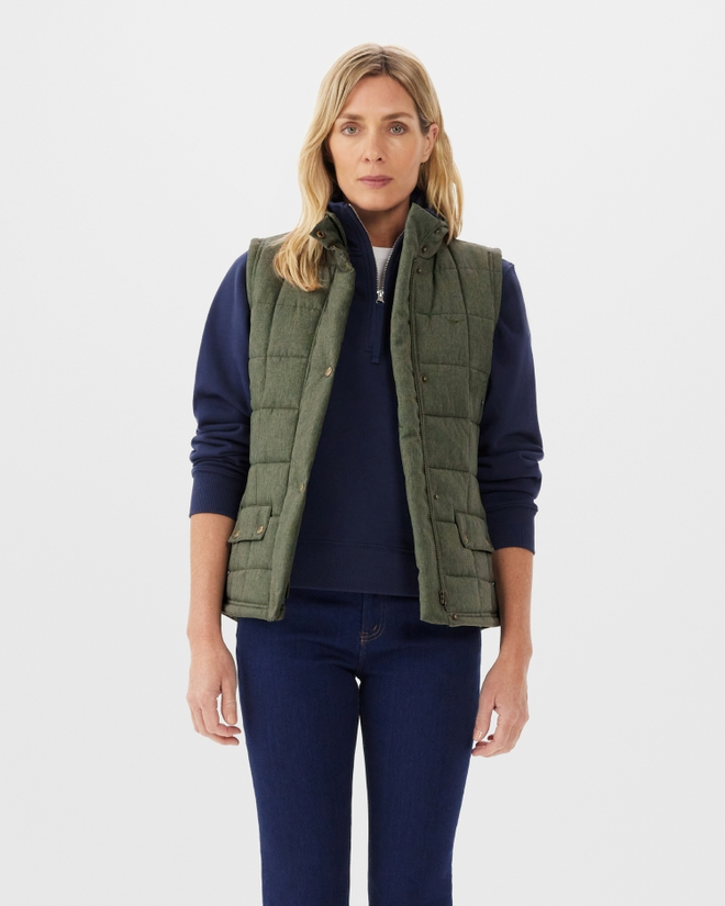 Wilpena Creek Vest - Green Marle