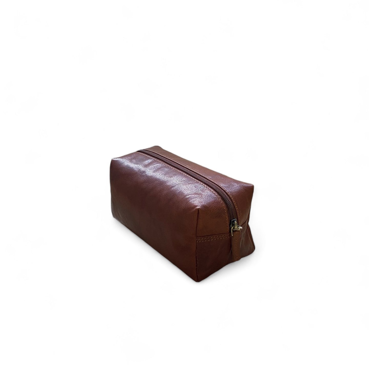 Oran Leather - Jimmy Wetpack - Brandy | Brown | Black small vintage leather wet pack for gym and travel.