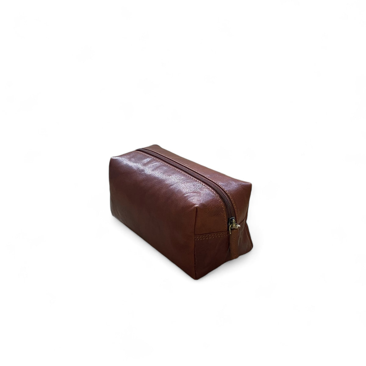 Oran Leather - Jimmy Wetpack - Brandy | Brown | Black small vintage leather wet pack for gym and travel.