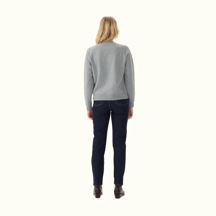 R.M.Williams - Womens Script Crew Neck Sweater - Grey Marle