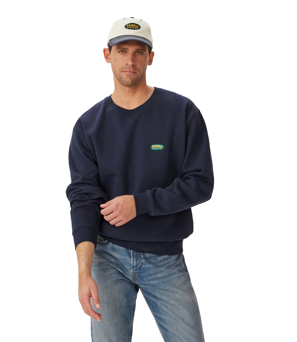R.M.Williams - 90s Logo Sweatshirt - Vintage Navy