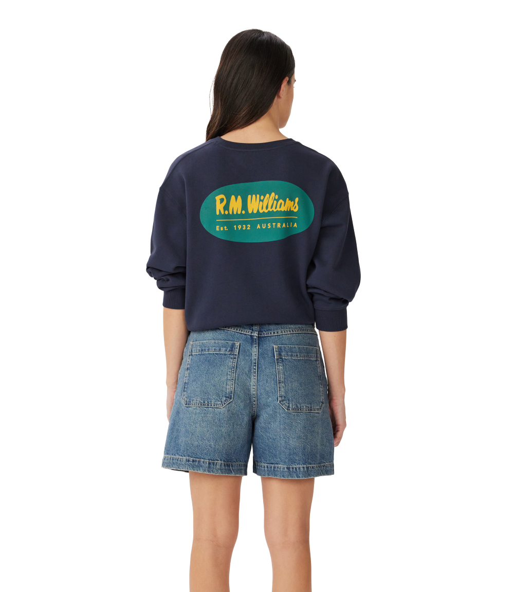 R.M.Williams - 90s Logo Sweatshirt - Vintage Navy