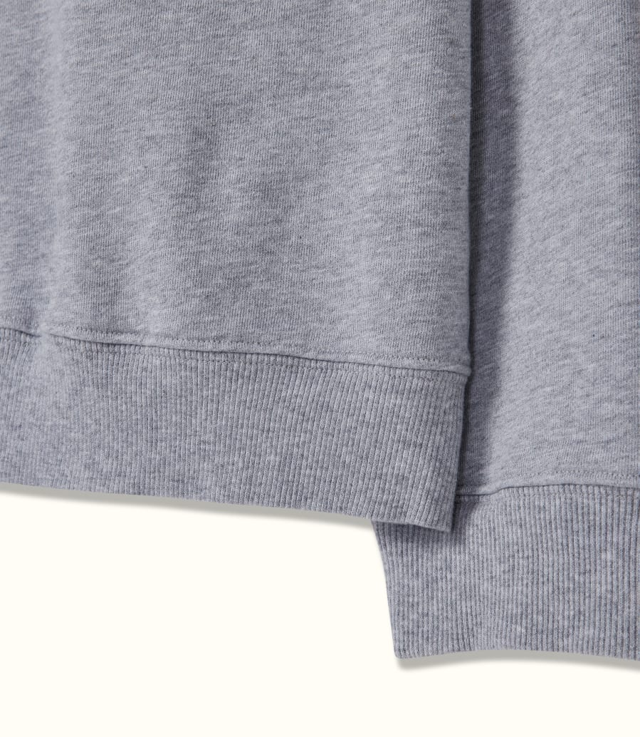 R.M. Williams Rope Raglan Crew - Grey Marle