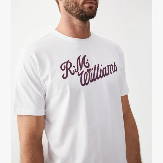 RM Williams - RMW Script T-Shirt - White Red