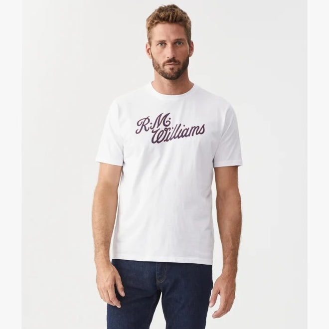 RMW Script T-Shirt - White/Red
