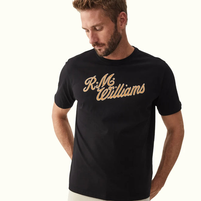 RM Williams - RMW Script T-Shirt - Black