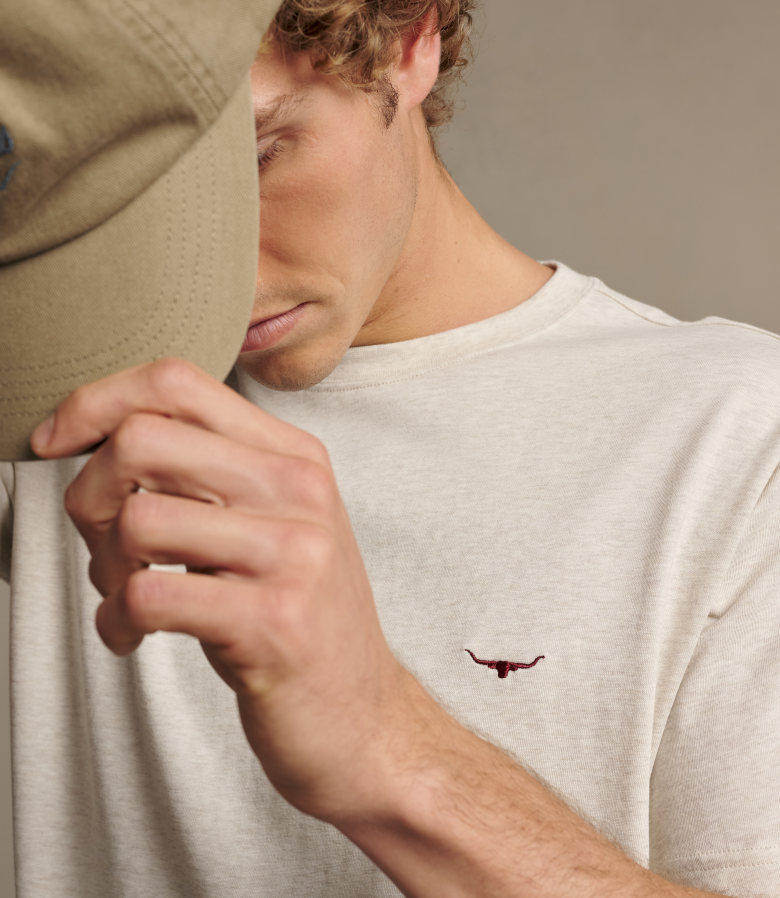 R.M.Williams - Parson T-Shirt - Ecru Marle