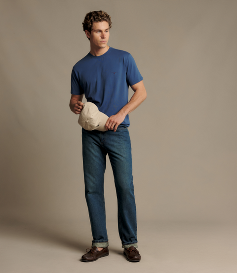 R.M.Williams -  Parson Tee - Mid Blue