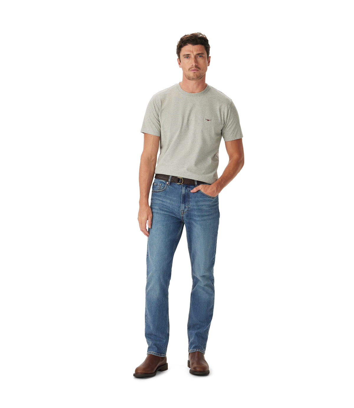 R.M.Williams - Parson T-Shirt - Grey Marle