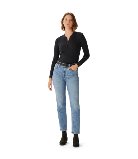 R.M.Williams - Avoca Ribbed Henley - Black