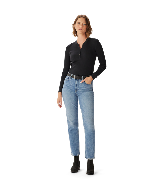 R.M.Williams - Avoca Ribbed Henley - Black