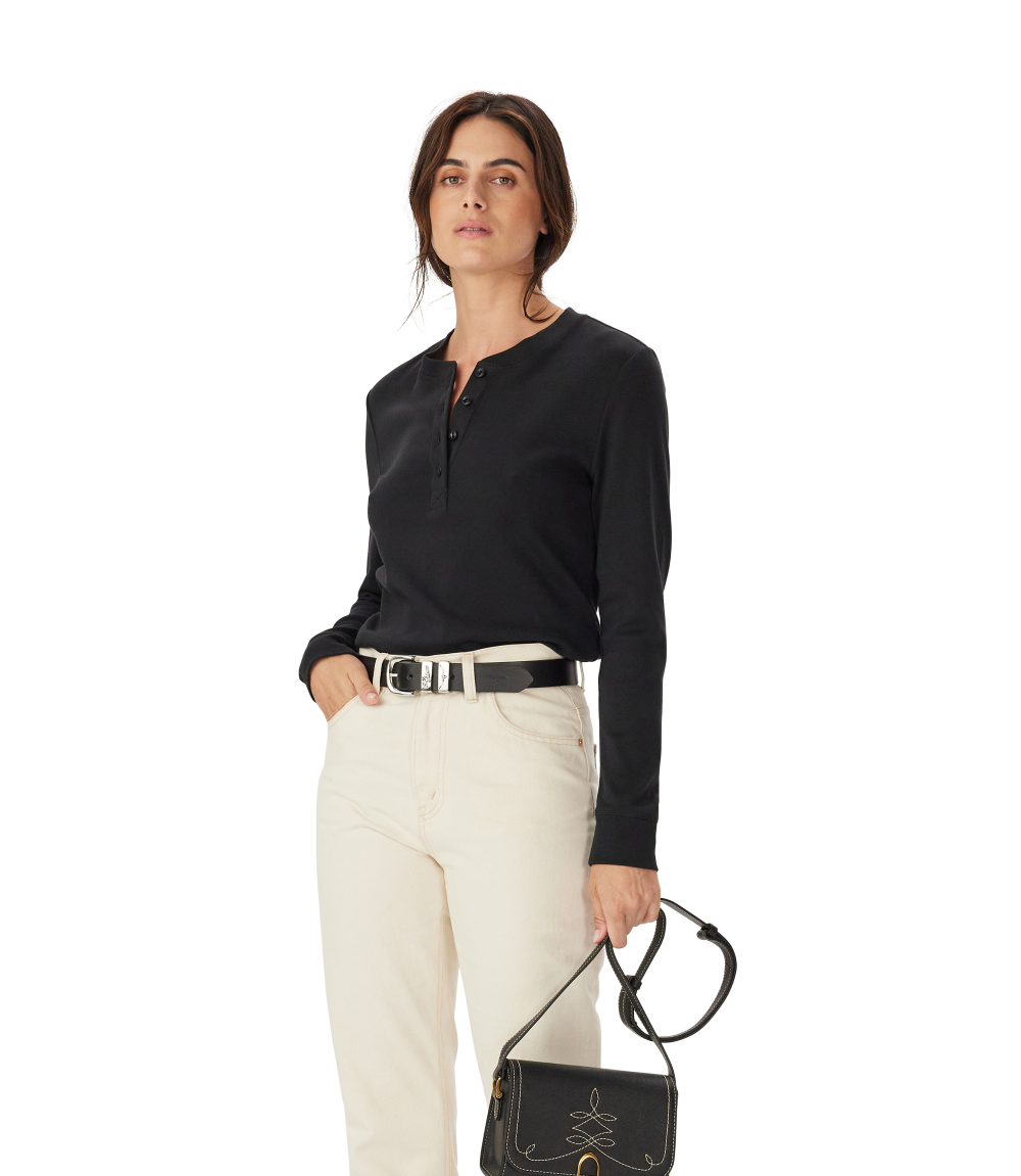 R.M.Williams - Jericho Rib Henley - Black