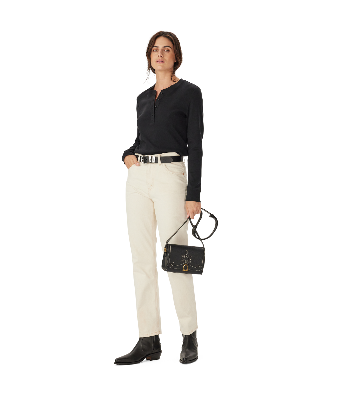 R.M.Williams - Jericho Rib Henley - Black