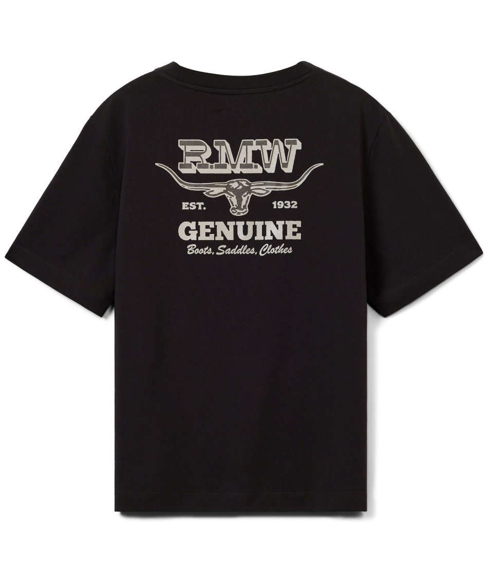 R.M.Williams - Louth Back Print T-Shirt - Dark Chocolate