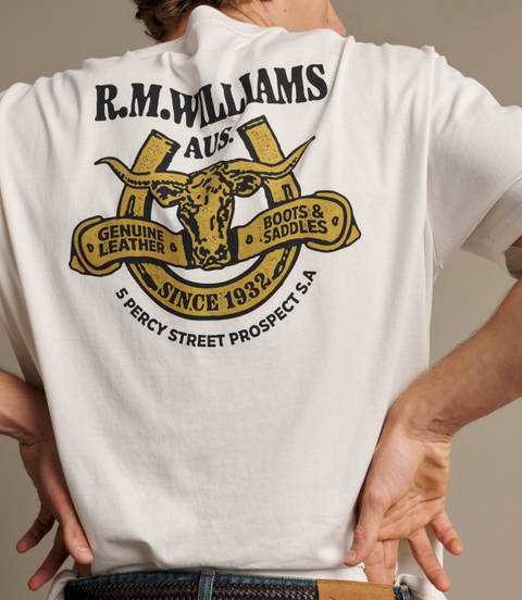 R.M.Williams -  Blyth Tee - White