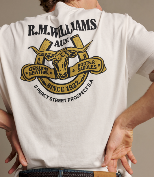 R.M.Williams -  Blyth Tee - White
