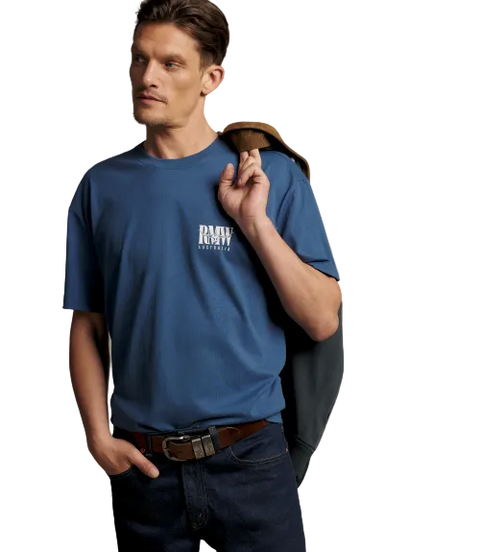 R.M.Williams -  Classic RMW Tee - Mid Blue 