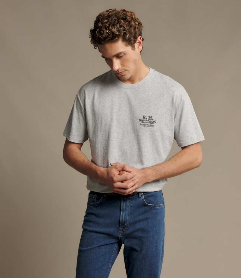 R.M.Williams -  Kandos T-Shirt - Grey Marle