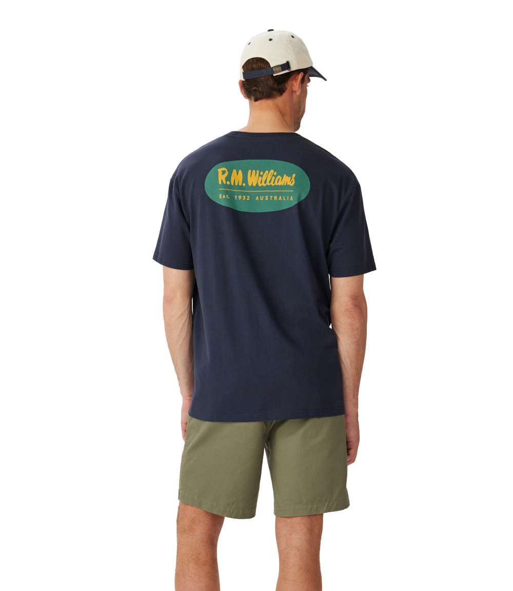 R.M.Williams - 90s Logo T-Shirt - Vintage Navy