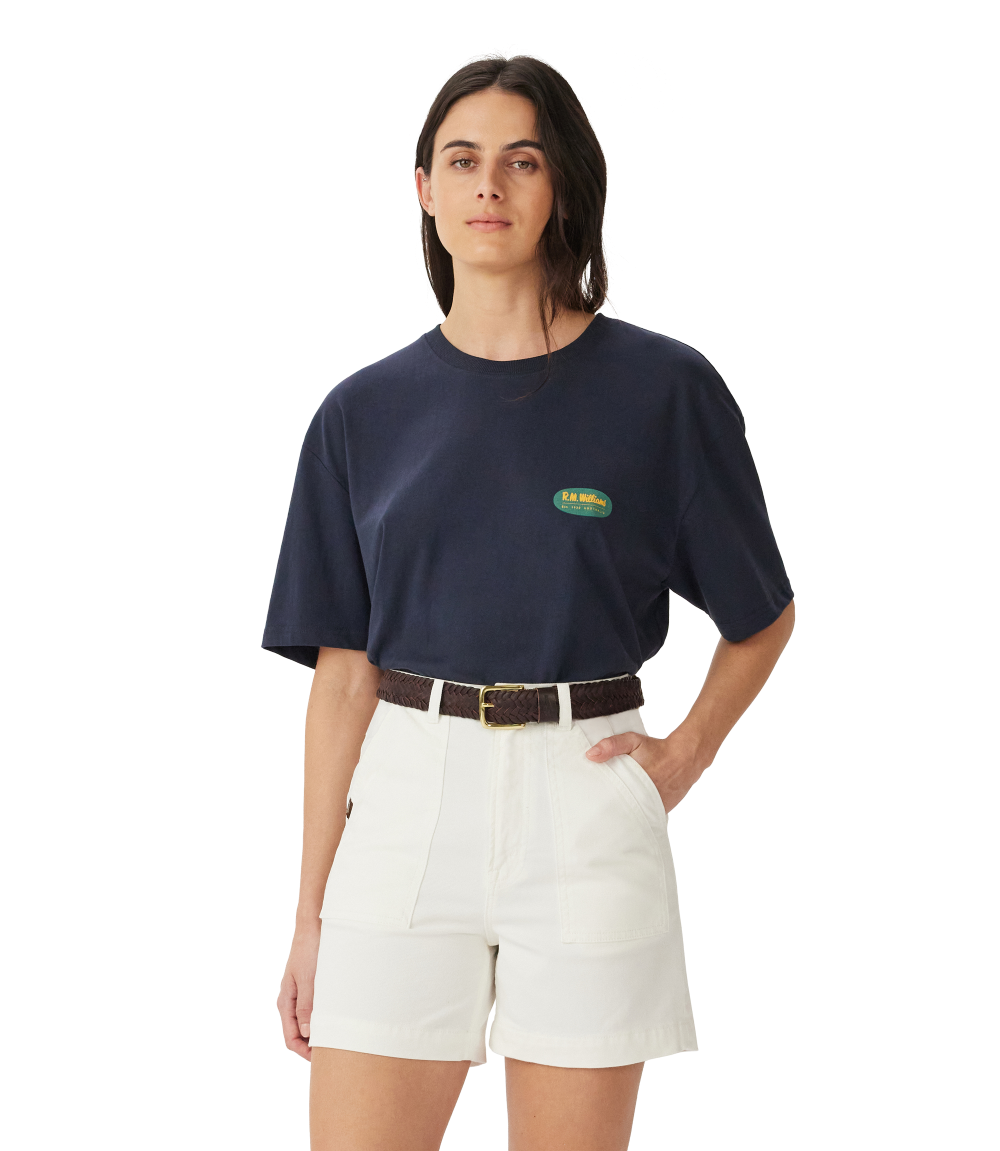 R.M.Williams - 90s Logo T-Shirt - Vintage Navy